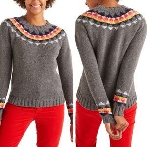 Boden Cordelia Fair Isle Wool Alpaca Blend Sweater EUC